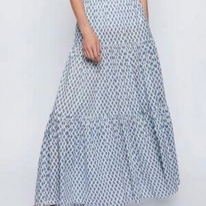 Zara Tiered Maxi Skirt Size S-M